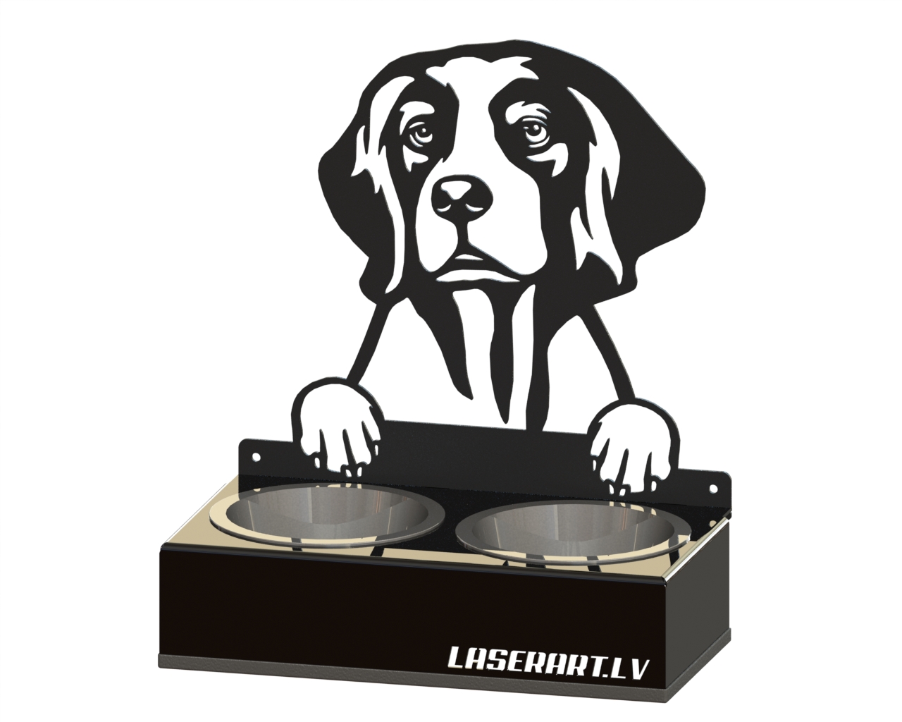 2-Bowl Dog Feeder, Setters (Irish Red and White) Dog breed, Raised Feeding Station