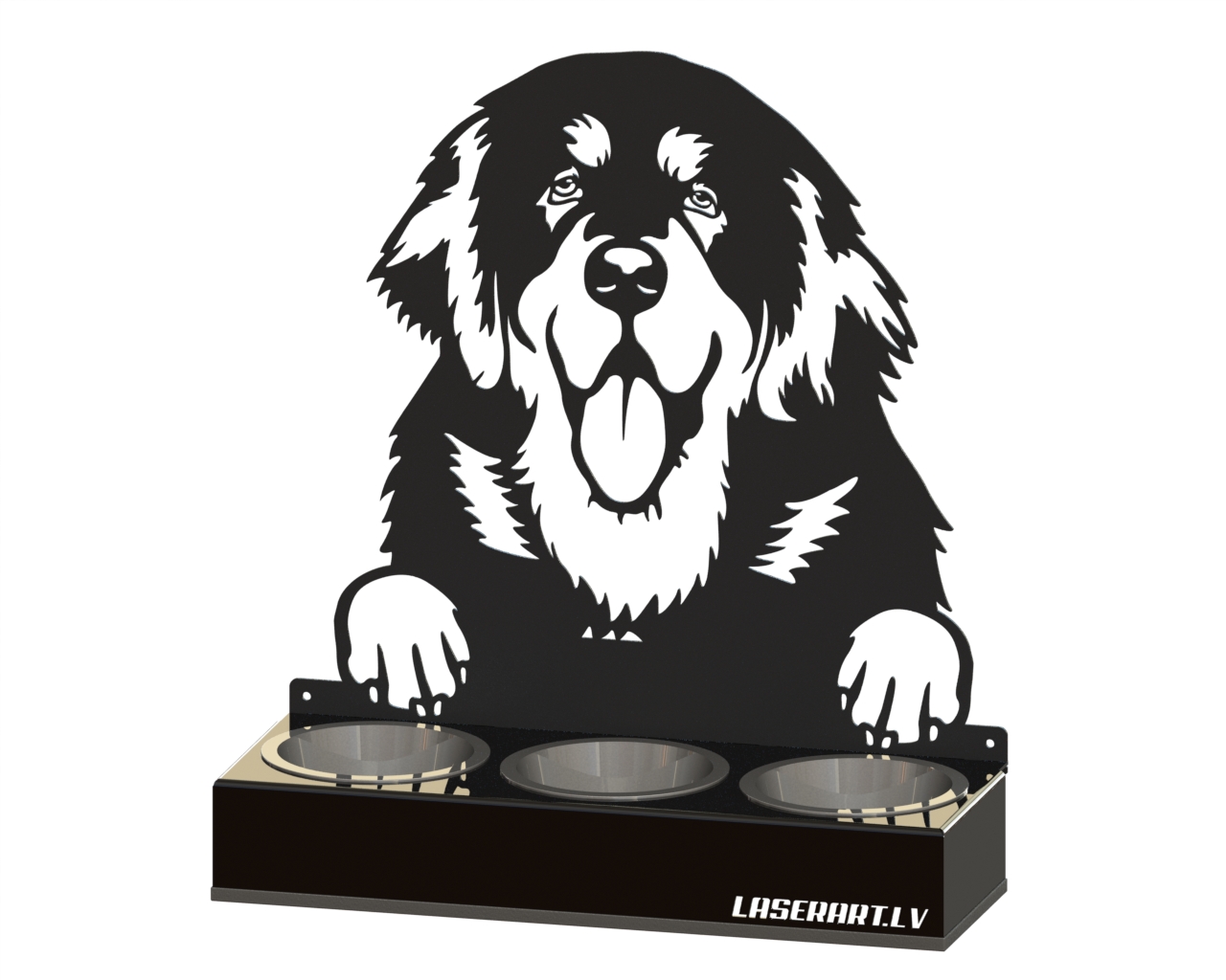 Mangeoire pour chien à 3 bols, Tibetan Mastiffs Dog breed, Raised Feeding Station