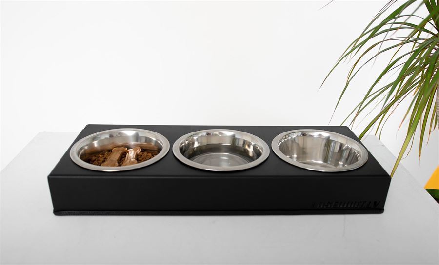 Mangeoire pour chien à 3 bols - Base autoportante